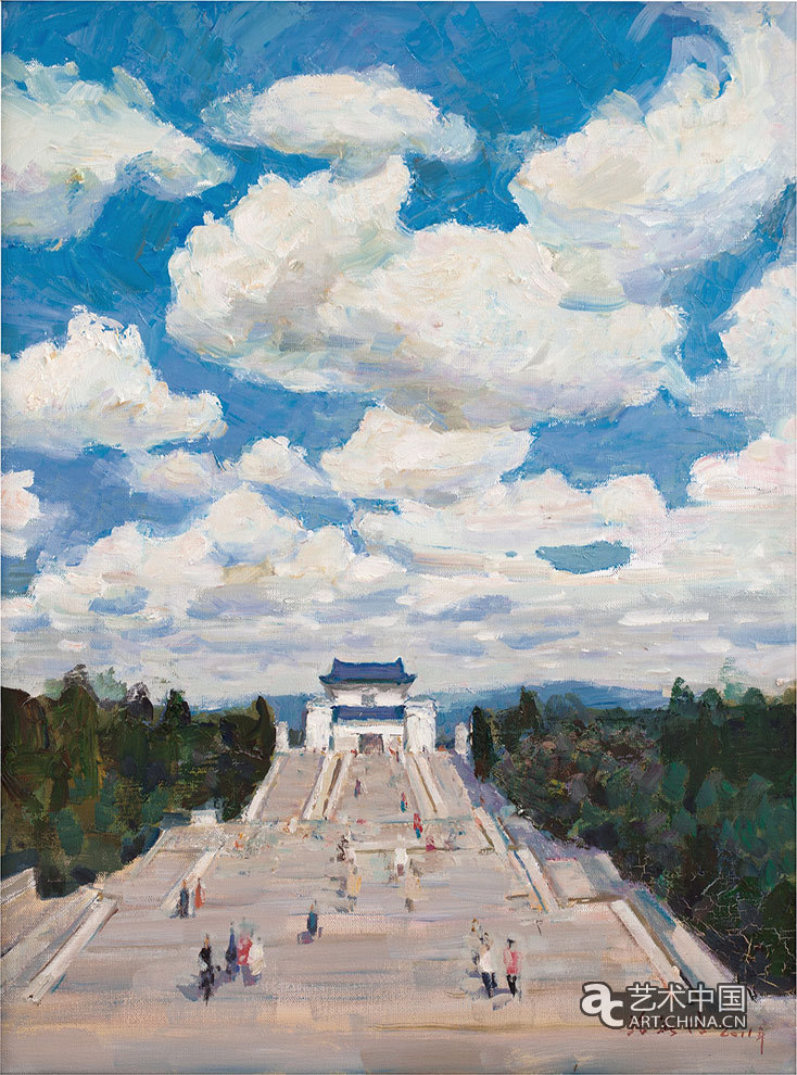 張華清　中山陵風(fēng)景　布面油畫 80x60cm 2011