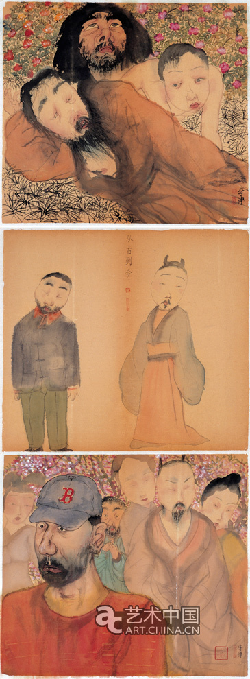 李津　《懷古圖》　局部　波士頓　波士頓美術(shù)館　與古為徒