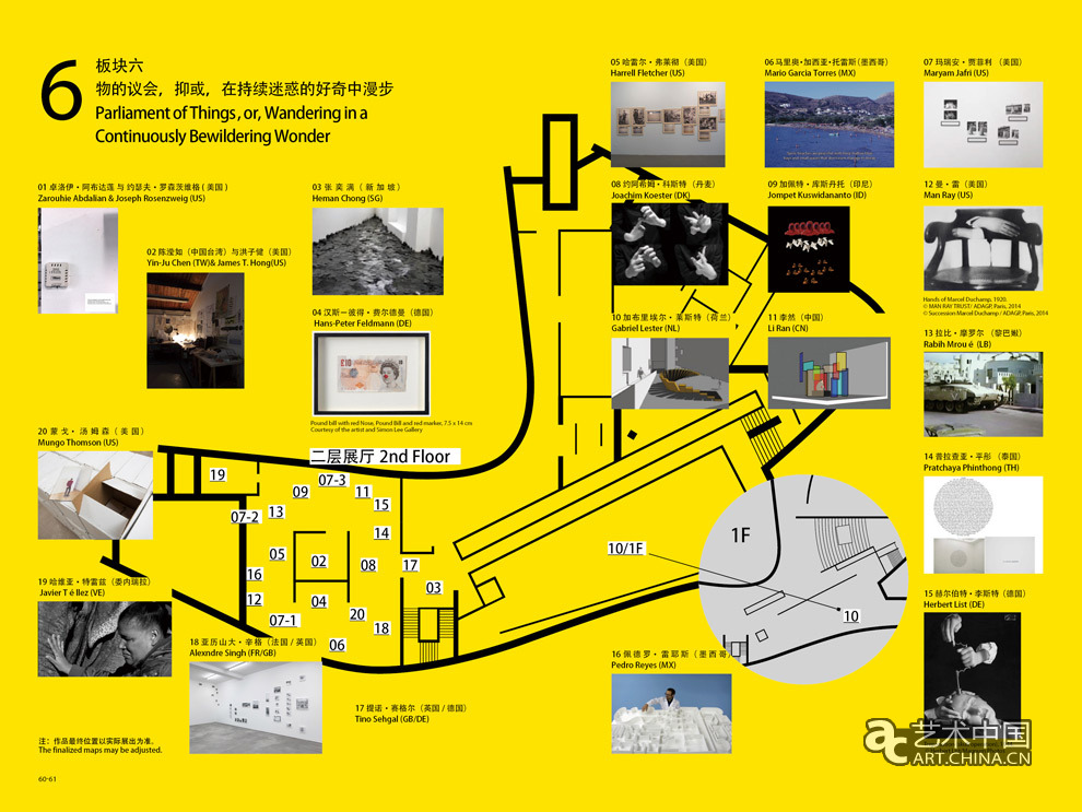 展場導視圖——板塊六“物的議會，抑或，在持續(xù)迷惑的好奇中漫步”