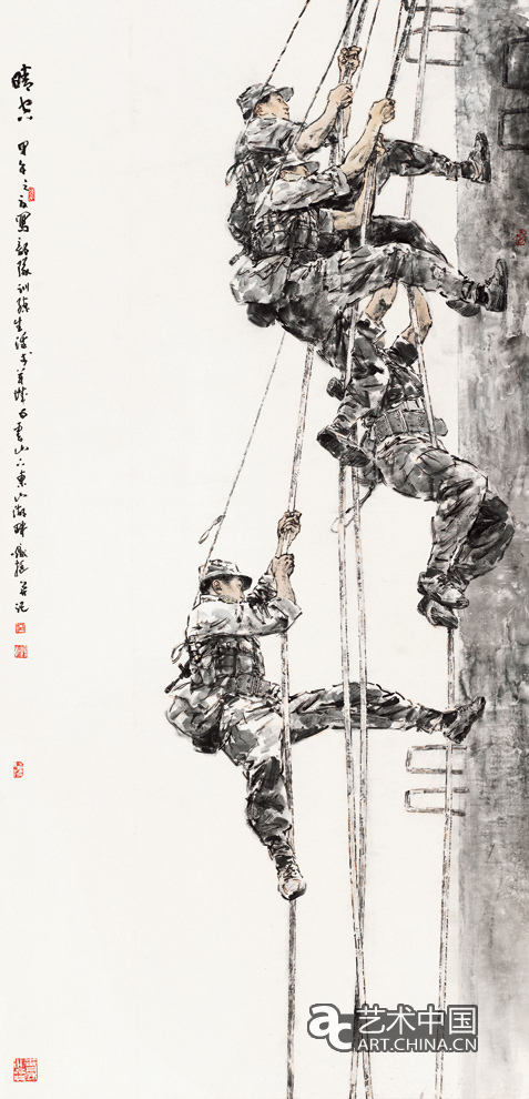 招熾挺（解放軍）晴空／中國(guó)畫／231cm×121cm