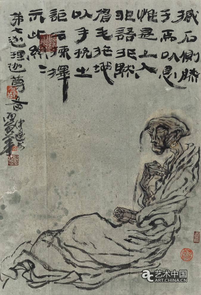 羅漢系列之三46.8×68.8cm 1986年