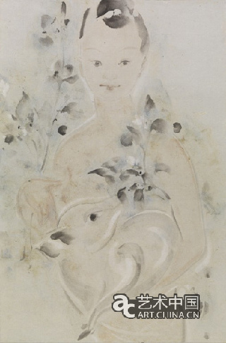 潘汶汛《呦鹿南風(fēng)》《Fawn in south wind》 紙本水墨 Ink on paper 60×80CM 2011