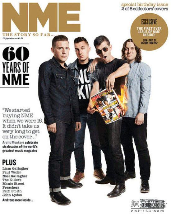 英國音樂雜志《NME》六十周年獻禮特刊。