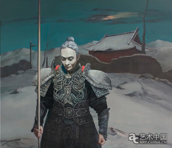 杜華 風(fēng)雪山神廟140x120cm 布面油畫 2015年－2016