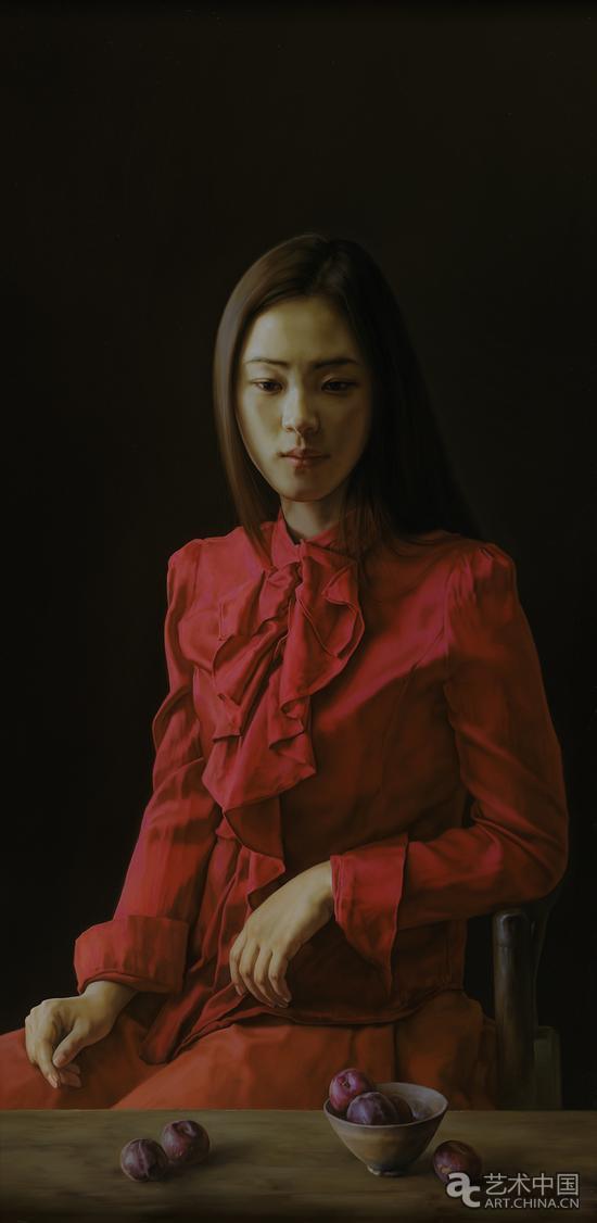 黃冰 紅李子 120x60cm 布面油畫 2015