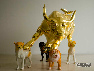 Yan Lei-1 顏磊  狗年牛市2007  雕塑  鑄銅、不銹鋼、鍍金  150×110×117cm  2007   Yan Lei  Dog Year Bull Market 2007  Sculpture  Cast-Copper, stainless steel, Gilded 150×110×117cm  2007